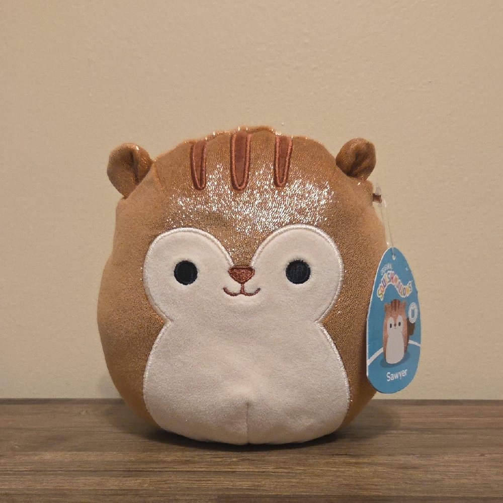 NWT Squishmallows Sawyer the Squirrel Soft Stuffed Plush Toy Stuffed Animal 7.5"